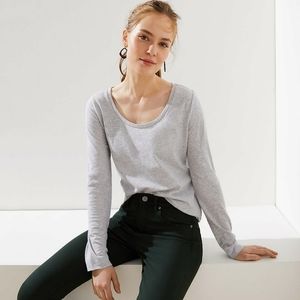 NWT LOFT Long Sleeve Shirttail Tee